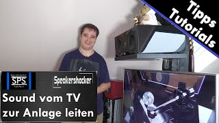 Sound vom TV zur alten Anlage leiten wie schließt man einen TV an eine Anlage an Ohne Anschlüsse [upl. by Ahsayn]