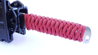 How to Make a Paracord quotKnifequot Handle WrapSimple Zipper Sinnet KnotCbyS [upl. by Andree]