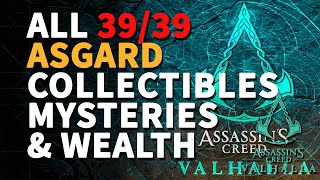 Asgard All Collectibles Locations Wealth Mysteries Assassins Creed Valhalla [upl. by Tedric87]