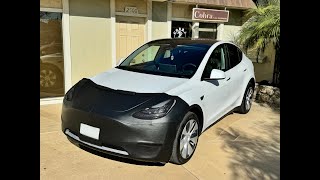 COBRA AUTO ACCESSORIES Installation For Tesla Model Y Full Mask Car Bra [upl. by Rellek]