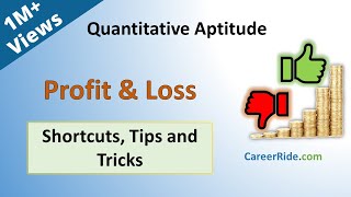 Profit and Loss  Shortcuts amp Tricks for Placement Tests Job Interviews amp Exams [upl. by Millisent]