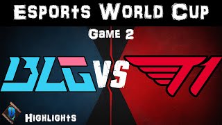 BLG vs T1 Highlights Game 2 Esports Worlds Cup 2024 Quarterfinals BiliBili Gaming vs T1 by Onivia [upl. by Sarchet]