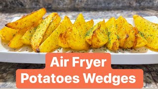 Air Fryer Potatoes Wedges Fast and Easy yummy crispy [upl. by Gascony47]