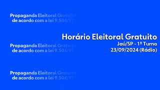 Horário Eleitoral Gratuito  candidatos à prefeitura de JaúSP  rádio 23092024 [upl. by Turnbull]