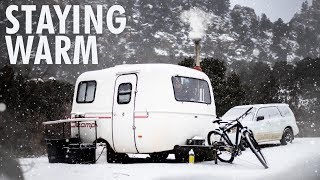 Winter Day in the Scamp  13ft Scamp Trailer [upl. by Grissel]