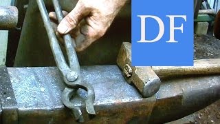 Blacksmithing for beginners  Forging blacksmith tongs 5 [upl. by Rodavlas]