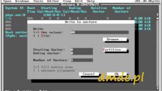 DMDE DOS Jak wyzerować dysk  bezpowrotne skasowanie dysku [upl. by Anirtap]