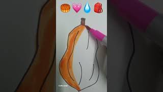 papaya colouring by this emoji🥮💗💧🎒short viralvideo trending coloring drawing [upl. by Vittorio507]