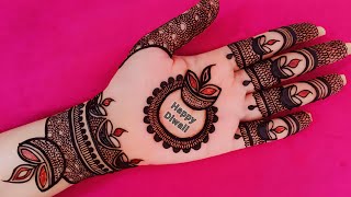 Diwali 2024 Easy mehndi design  Mehandi ka design  Mehndi designs  Cone designs  Mehandi design [upl. by Nylassej309]