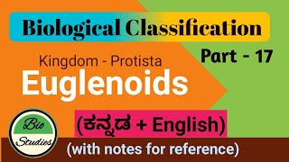 in Kannada Class 11 Biological Classification Part 17 Euglenoids [upl. by Cassiani480]