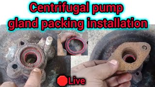 centrifugal pump gland packing installation  pump gland rope installation  gland packing gland [upl. by Nedi526]