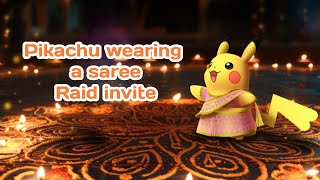 Saree Pikachu Raids Pokemon Go pokemon pokemongo clu [upl. by Gile]