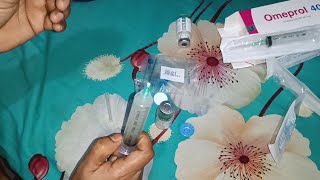 iv Ceftriaxone 1g amp Omeprazole 40 mg injection push Ep61 Injection Vision [upl. by Phail]