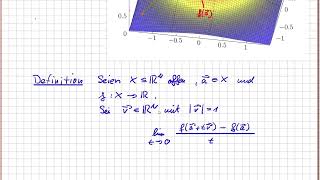 Analysis Diffbarkeit im Rn Definition Richtungsableitung 1633 [upl. by Clari23]