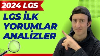 2024 LGS SONA ERDİ  CEVAPLAR YORUM VE ANALİZLER [upl. by Bradlee]