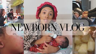 NEWBORN VLOG  I quit breastfeeding baby acne milk stash chit chat  more [upl. by Assiren]