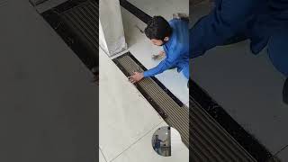 Amazing Floor Tile Door Design Installation shorts​ shortvideo​ short​ [upl. by Shaughnessy]