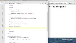 Learning HTML and JavaScript with a TicTacToe Game Lesson 4 [upl. by Cohleen]