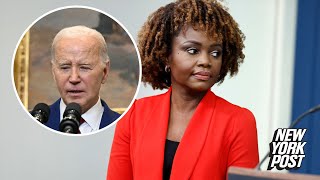 Karine JeanPierre blasts ‘insulting’ radio host for asking if Biden has dementia [upl. by Darrow562]