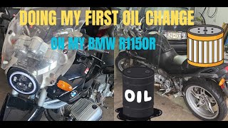 BMW R1150R OIL CHANGE [upl. by Ysdnyl102]