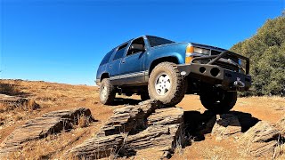 Off Road 4x4 Action in a 95 Tahoe on Budget 2quot Lift and 35quot Tires [upl. by Mcafee]