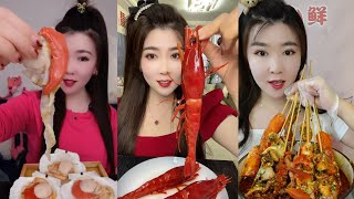 Yummy 15 Eat Oyster 🦪🦪 Shrimps 🦐🦐 seafood 🦐 🦐 😋😋 mukbang seafood eating [upl. by Abbie]