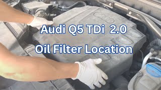 Audi Q5 TDi 20 Oil Filter Location [upl. by Eugaet]