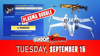 NEW STAR WARS Glider September 15 Item Shop NEW WRAP Plasma Bubble Bonehead is Back 87 days [upl. by Lem231]