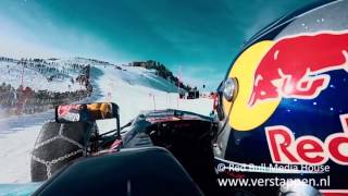 Max Verstappen vs Aksel Lund Svindal on top of Hahnenkamm mountain Kitzbühel 14012016 [upl. by Anelys231]