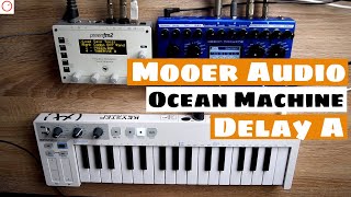 Mooer Audio Ocean Machine With SYNTHESIZERS  Delay A Modes Sound Demo [upl. by Asylla830]