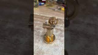 Testing Mini Steam Engine with Boiler  EngineDIY [upl. by Anwahsak]