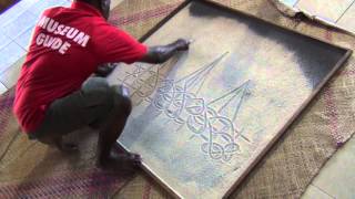 Sand Drawing A Blackbirding Ship  Vanuatu Cultural Centre Port Vila [upl. by Meredithe323]