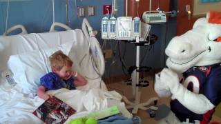 Broncos mascot Miles visiting young patients at the Rocky Mountain Hospital for Children at PSL [upl. by Rosse]