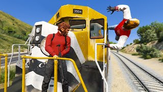 Surviving 1M Bounty On The Train In GTA 5 RP [upl. by Eeslehc833]