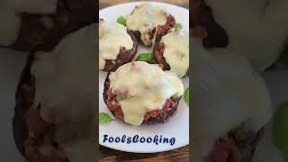 SUPER EASY STUFFED PORTOBELLO MUSHROOM [upl. by Custer]