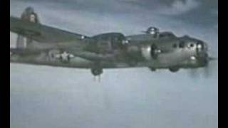 Boeing B17 1944 In flight flying fortress going on a bombing raid over Germany WW 2 [upl. by Kurman]