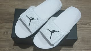 Jordan Hydro 7 v2  slides  Unboxing  Closer View jumpman hydro7 slippers slides airjordan [upl. by Sila30]