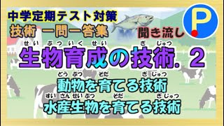 【技術】中学生定期テスト対策一問一答～生物育成の技術2～動物を育てる技術・水産生物を育てる技術 [upl. by Yorgen]