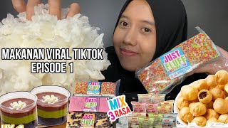 Eps 1 MAKANAN VIRAL TIKTOK JAMUR SALJU SOES MOCHI MARSMALLOW COKLAT DUBAI [upl. by Sivatco824]