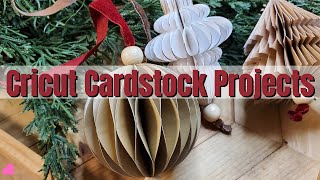 Cricut Cardstock Projects For Christmas  Beginner Friendly [upl. by Kcirrez876]