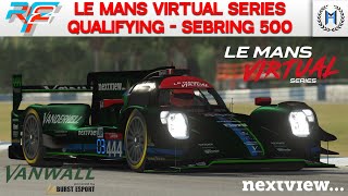 Le Mans Virtual Series  Qualifying for the Sebring 500 Watchparty on rFactor 2 [upl. by Kirenoj]