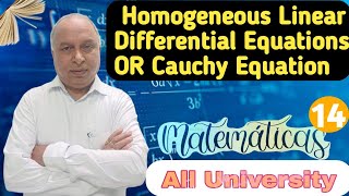 Differential Equation  HOMOGENEOUS Differential Equation  Concept amp Example By Manoj Mishra [upl. by Ardnuaed]