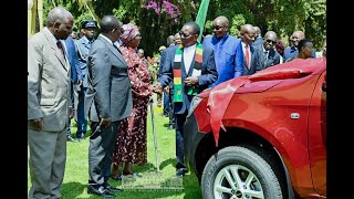 President Mnangagwa Splashes Luxurious cars to 90 Chiefs [upl. by Akerboom692]