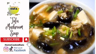 Tofu Mushroom Soup l Tofu and Shiitake Mushroom Soup l Comfort Food [upl. by Notsirt]