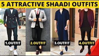 5 Attractive Shaadi Outfits For Every Men  Indian Wedding Outfits  Mens Fashion  हिंदी में [upl. by Anyah]