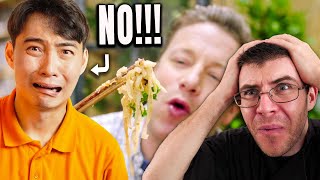 Pro Chef Reacts Uncle Roger Destroys JAMIE OLIVER’S WORST RECIPE YET [upl. by Ellegna556]