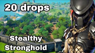 stealthy stronghold 20 drops fortnite [upl. by Tager355]