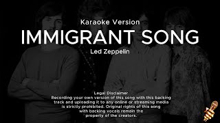 Led Zeppelin  Immigrant Song Karaoke Version [upl. by Vacla942]