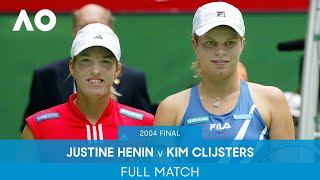 Justine Henin v Kim Clijsters Full Match  Australian Open 2004 Final [upl. by Nakre]