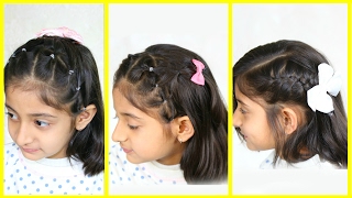 3 Simple amp Cute Hairstyles for Medium Hair  MyMissAnand [upl. by Leahicm]